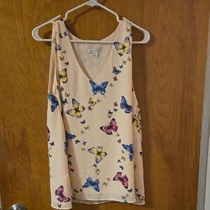 Cato Women's Butterfly Print Tank Top - Multicolor XL : A